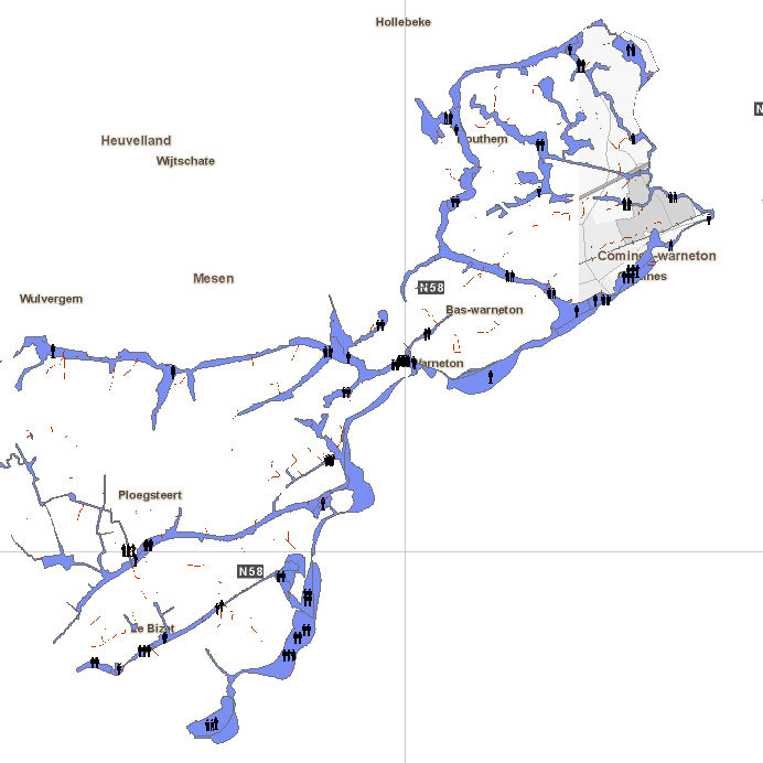 Zones inondables Comines