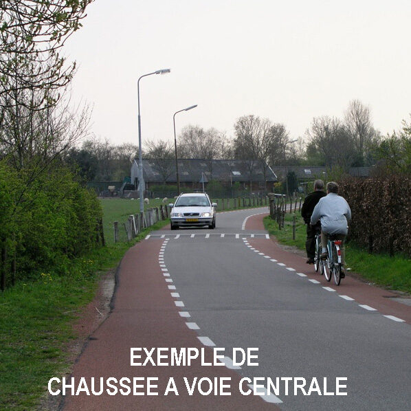 Chaussée à voie centrale Chaussée à voie centrale
